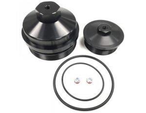 03-07 6.0L Powerstroke Billet Engine Oil and Fuel Filter Cap Set